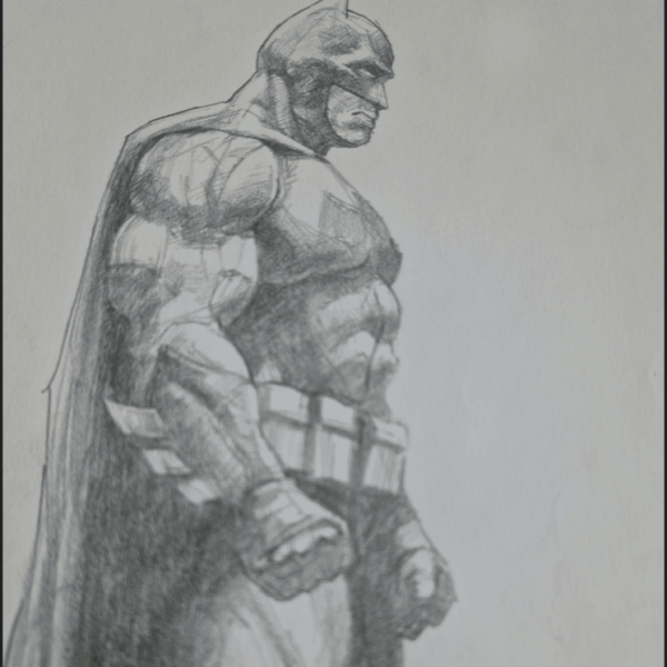 The Dark Knight Reimagined” – Original Batman Drawing (A4 Art Card)